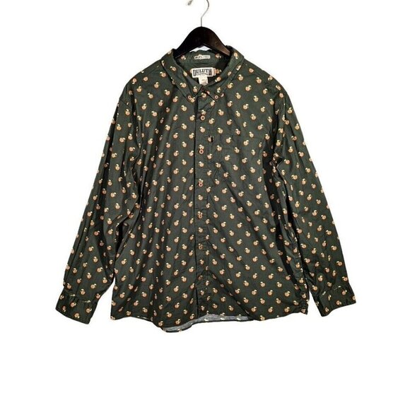 Duluth Trading Untucked Shirt Mens 2XL Hiking Camping Moscow Mule Print Long Slv - Picture 1 of 7